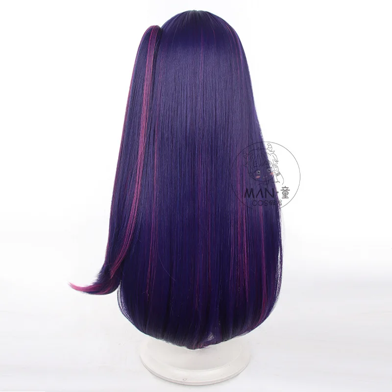 شعر مستعار Oshi no Ko Hoshino Ai التنكري مخطط بمشبك نمر وشعر طويل هدية الهالوين #4