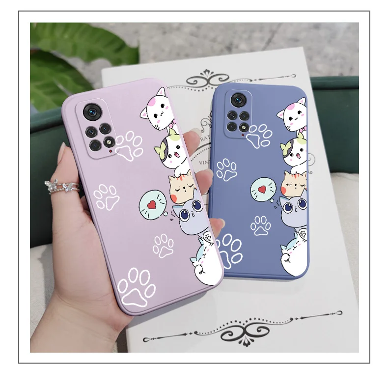 Stacking Cats Phone Case For Xiaomi Redmi Note 13 12 12S 11 11S 10 10A 10T 10S 9T 9 8 7 Pro Plus 10C 9A 9C 4G 5G Cover