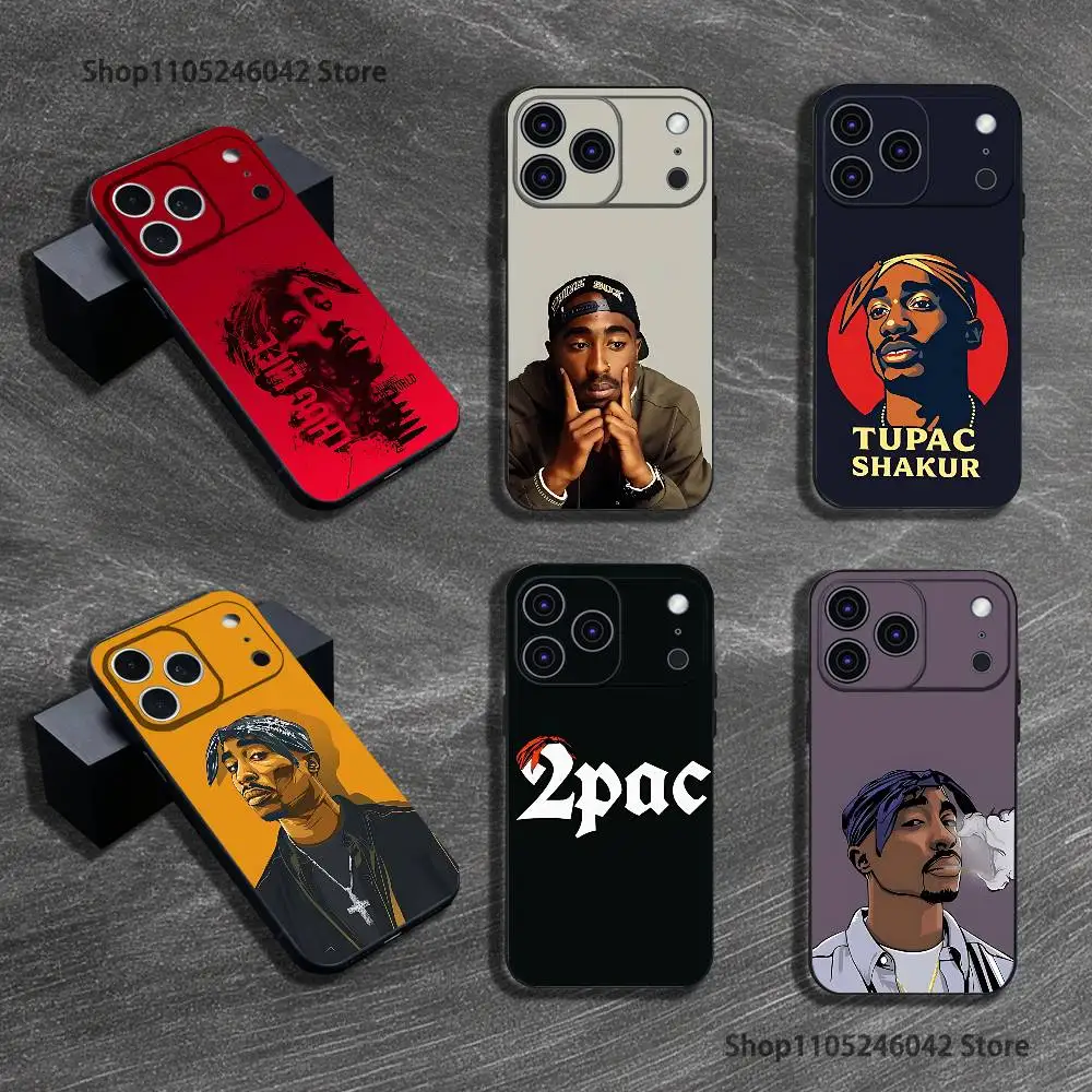 

2pac Tupac Shakur Rap Rapper Phone Case For iPhone 17,16,15,14,13,12,11,Pro,XS,Max,XR,Plus,E,SE4,Mini Black Soft Cover