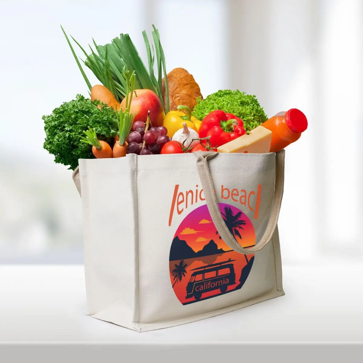 venice beach california Tote Bag tote bag canvas custom fabric bag tote custom woman shopping