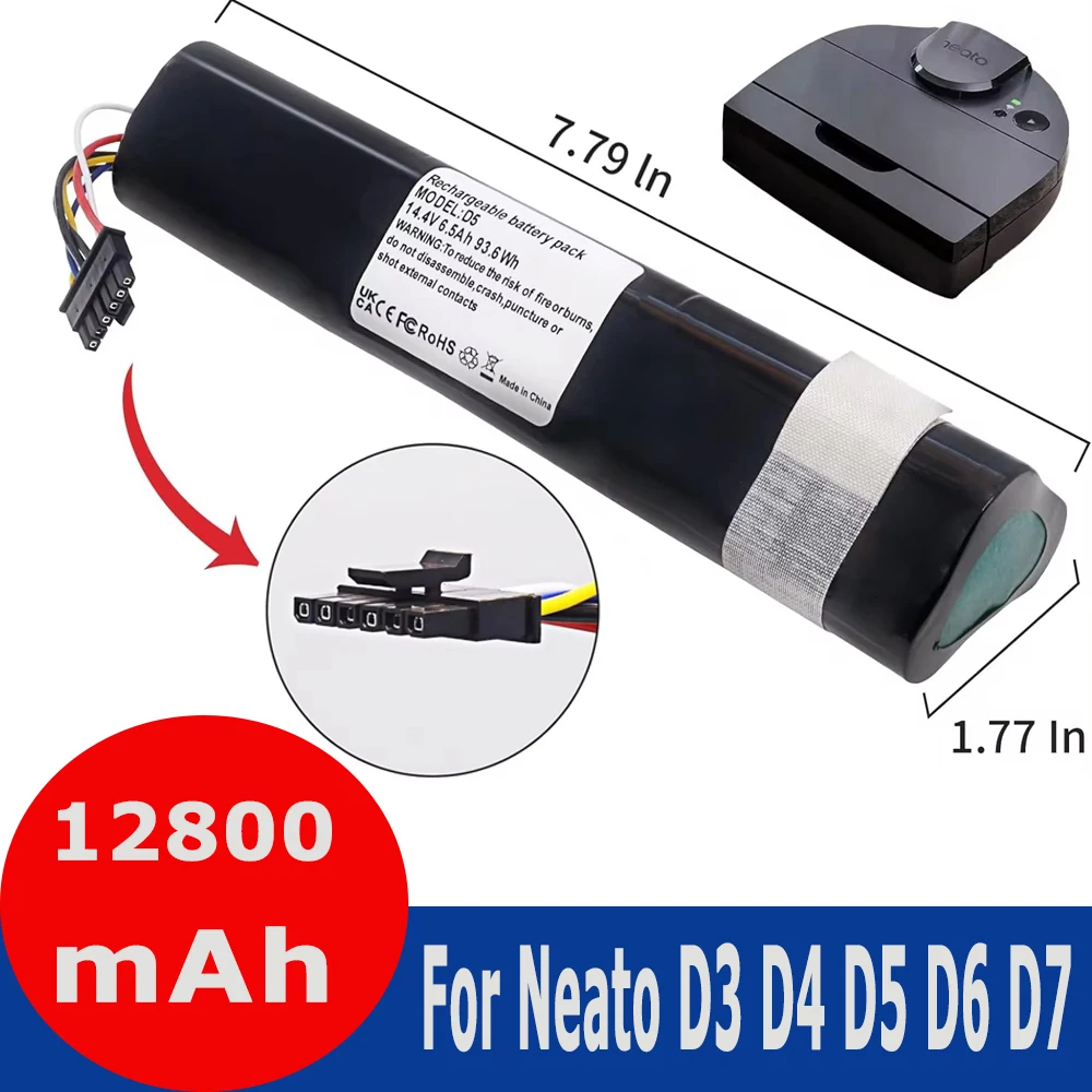 

Battery 945-0225, 205-0011 for Neato Botvac Connected, D3, D3+, D4, D5, D5+, D6, D7, D301, D303,D502,D503,D701,D702,D703,D705