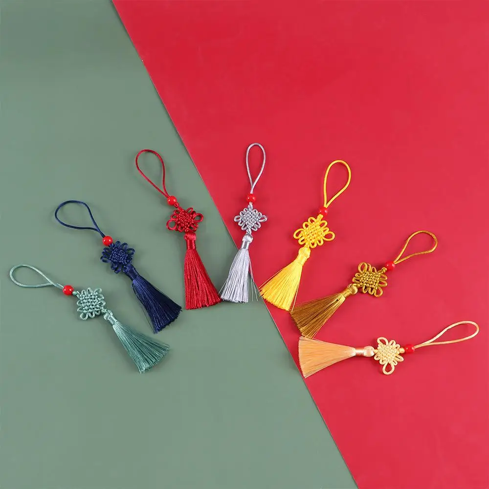 Decoration Pendant Wedding Ornaments Chinese Knot Pendant DIY Craft Curtain Charms Tassel Chinese Knot Silk Tassel Pendant