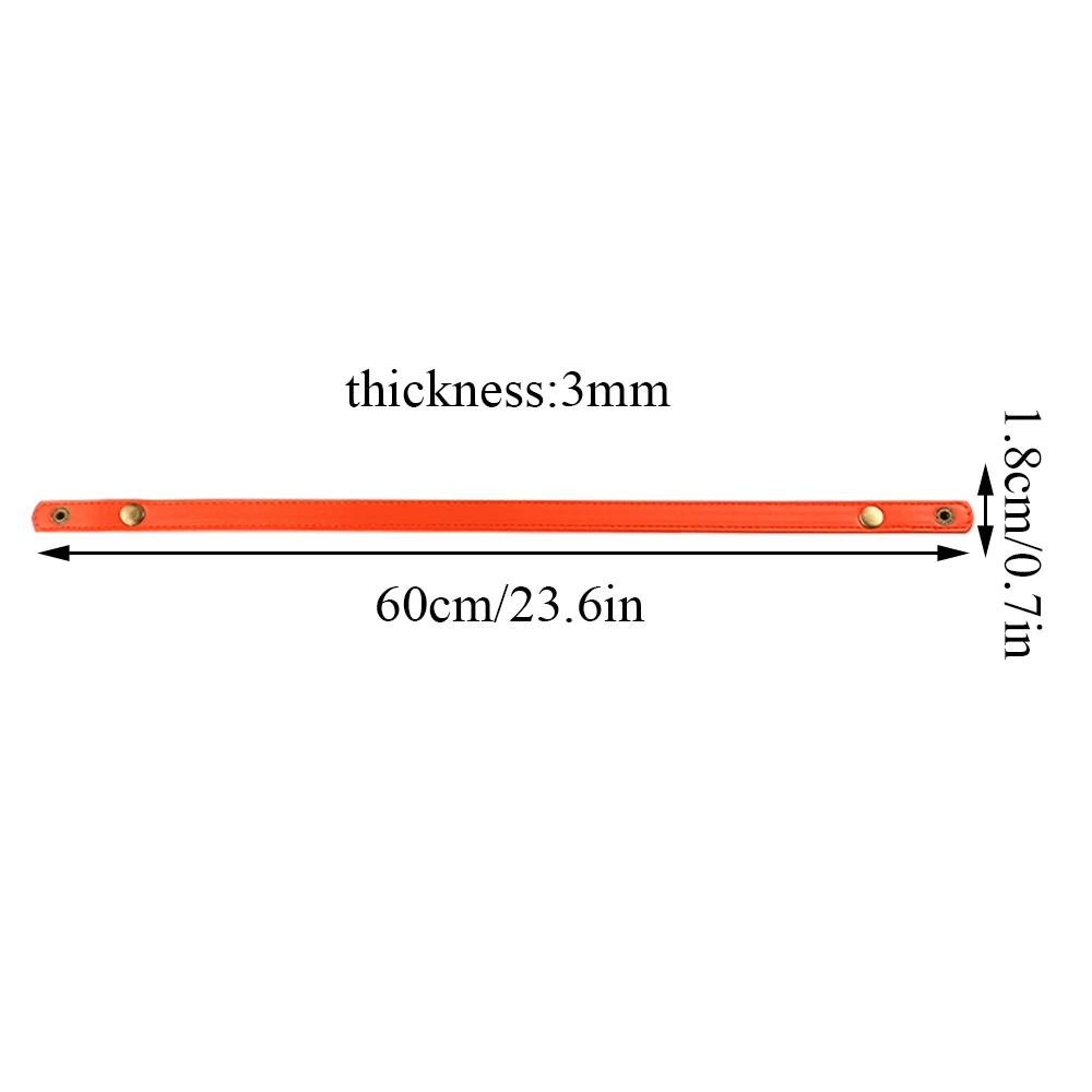 스냅 부착 PU 가죽 가방 스트랩, 1.8cm 너비, 핸드백 교체용 숄더백 핸들, 가방 액세서리, 1 개, 60cm