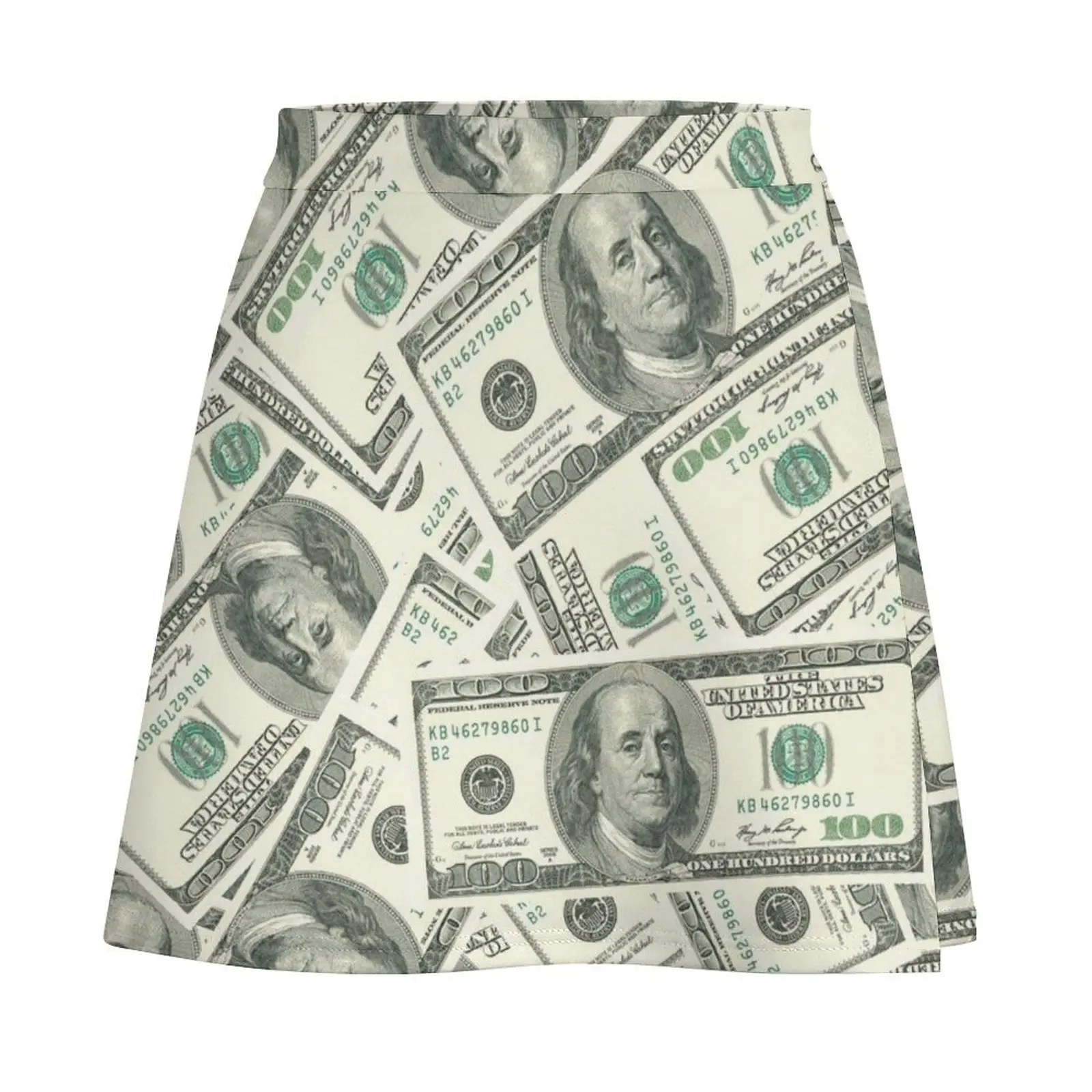 Money Money Money, One Million Dollars, Cash, One-hundred-dollar bills by Airam Mini Skirt korean clothes ladies korean style