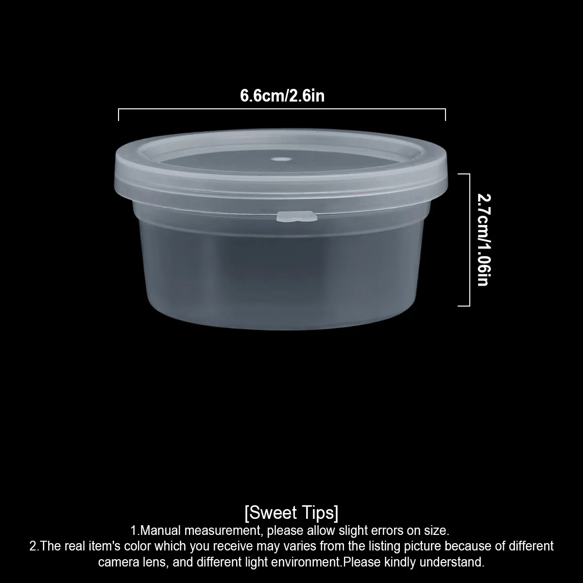 10/20/30 Pack Small Slime Containers With Lids, Condiment Containers Plastic Portion Cups for Food Storage Containers