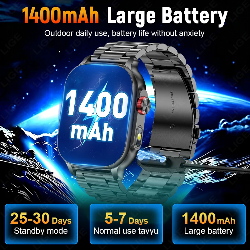 LIGE New 1400mAh Big Battery S - огляд і ціна Italian Jewelry Watches