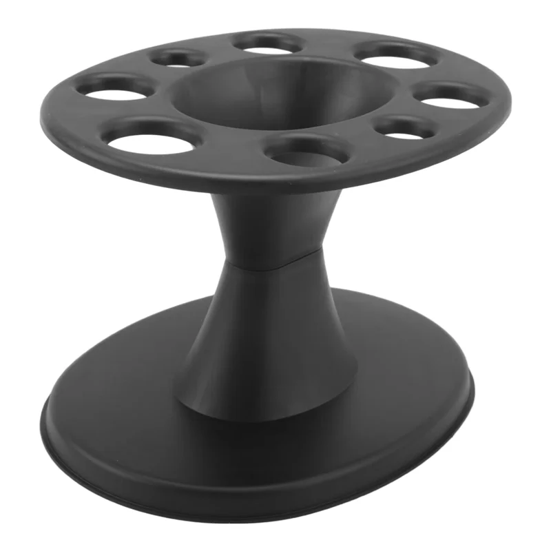 YCOC-1 قطعة حامل فرشاة الشعر البلاستيك الأسود رف شاشة تصفيف الشعر فرشاة حامل تصفيف الشعر أداة الرف الملحقات