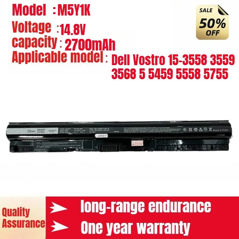 

M5Y1K Dell Laptop Battery for Dell Vostro 15-3558 3559 3568 5 5459 5558 5755 High Quality Battery 14.8V 2700mAh