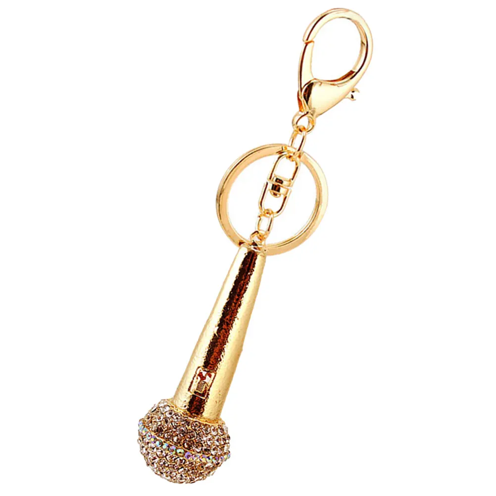 

Microphone Keychain Cute Micraphone Hanging Ornament Accessories Women Aesthetic Metal