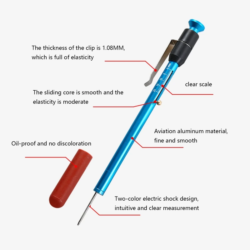 M6CF 2 In 1 Brake Pad Measuring Tool Brake Pad Thickness Gauge Multifunction Car Test