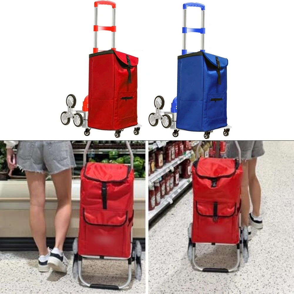 

Ultra-Lightweight Stair-Climbing Cart Bag Thick Waterproof Storage Trailer Bag 42L Insulated Liner Keeps Groceries Fresh