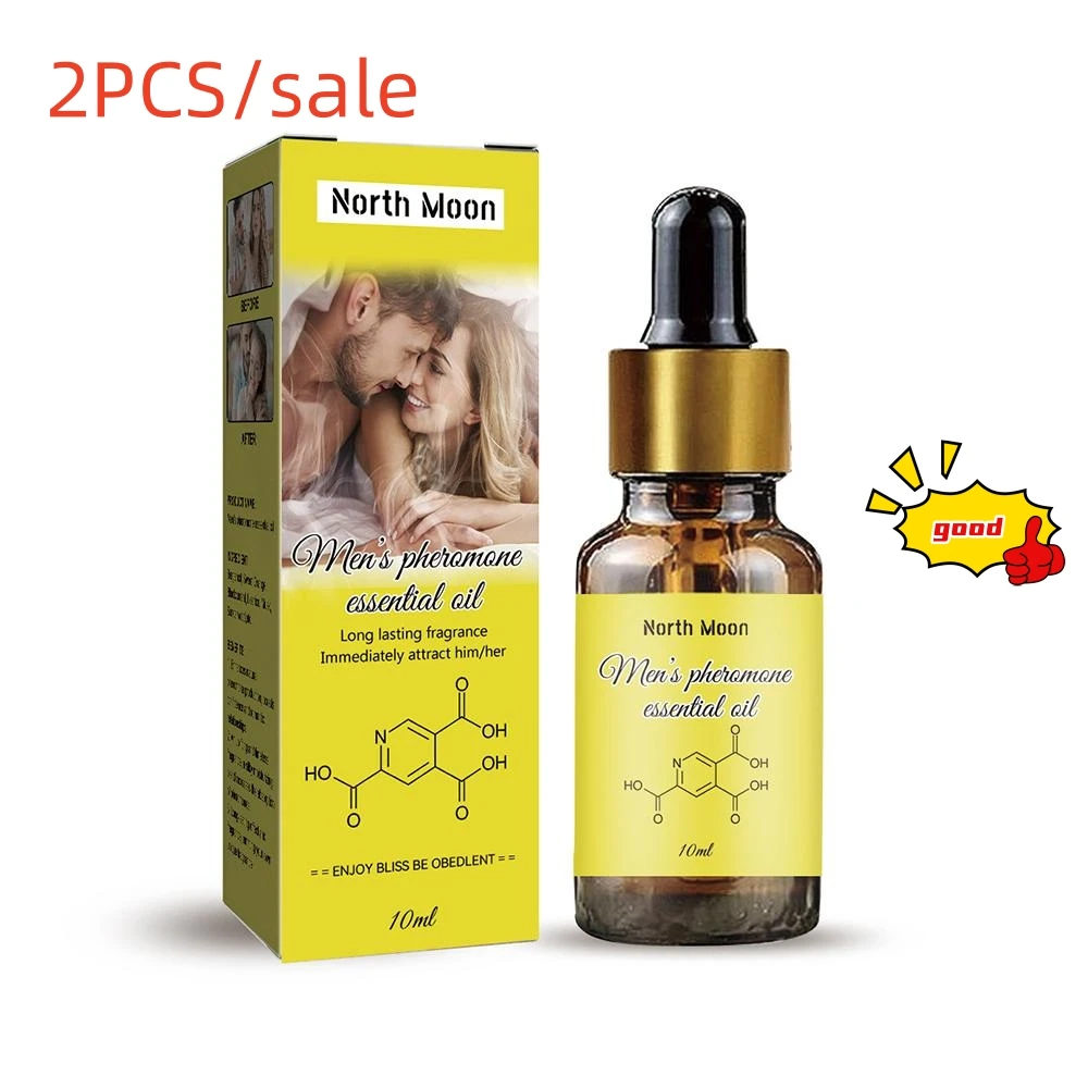 Aceite Esencial de feromonas para hombre y mujer, aceite de feromonas con 2 piezas, fragancia Unisex, 10ml