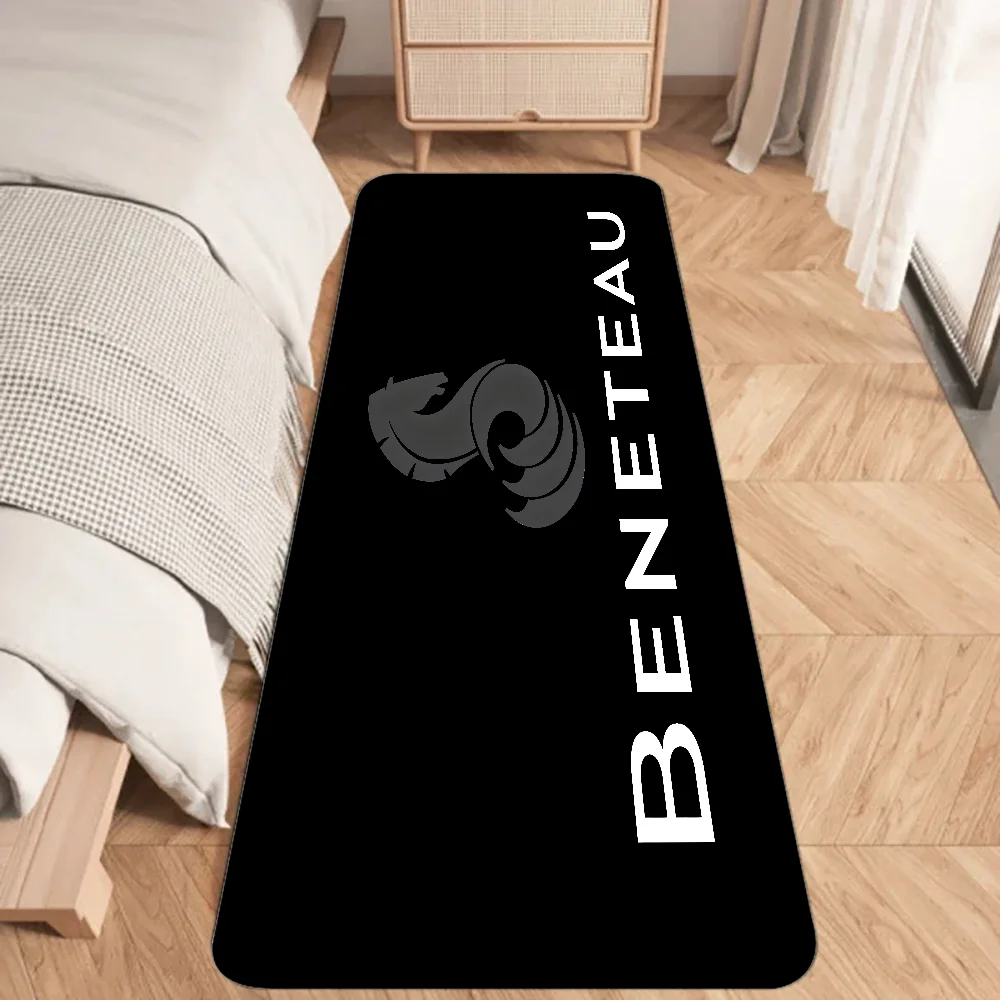 B-Beneteau Yachts Floor Mat Graphic Printed Flannel Doormats for Bathroom Kitchen Entrance Carpet Home Decor