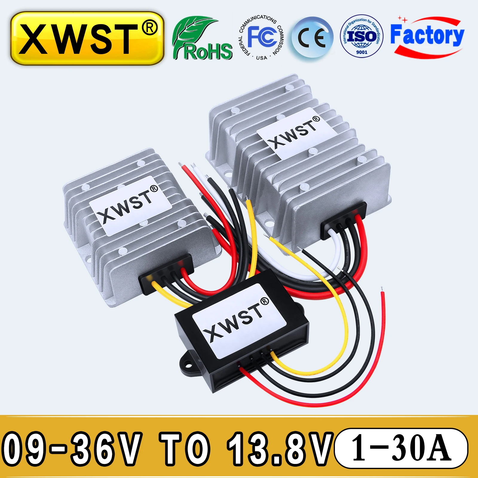 

DC DC Boost Buck Converter 12V 24V 36V 9-36V to 13.8V Power Inverter 1-30A Voltage Stabilizer Regulator for Led CE RoSH