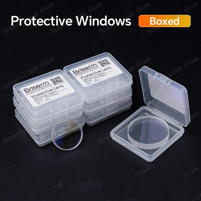 50PCS Laser Protective Lens 27.9x4.1 30x5 24.9x1.5 34x5 37x7 Laser Lenses Raytools Precitec WSX Laser Cutting Head Lens