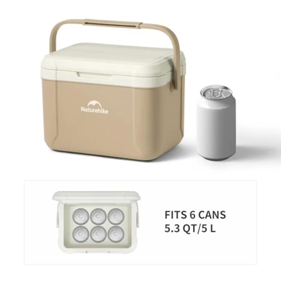 5.3/15/19 QT Hard Cooler, Insulated Ice Chest Box, Portable Ice Retention Cooler for Beach Camping Picnic Fishing Barbecue view 3