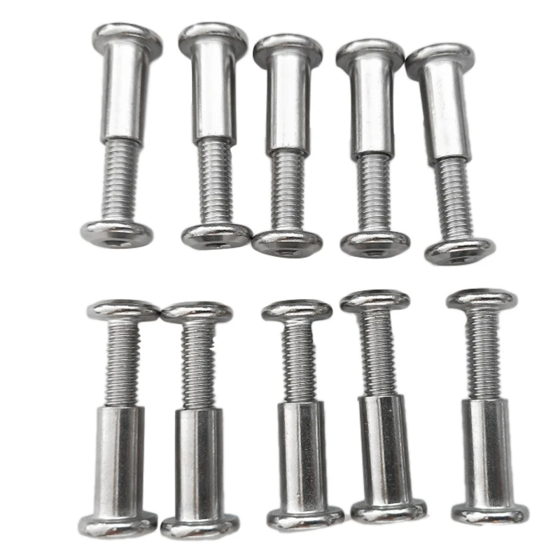 20 Pcs Screw Post Fit For 5/16Inch(8Mm) Hole Dia Male M6x20mm Female M6x18mm Belt Buckle Binding Bolts Leather Fastener