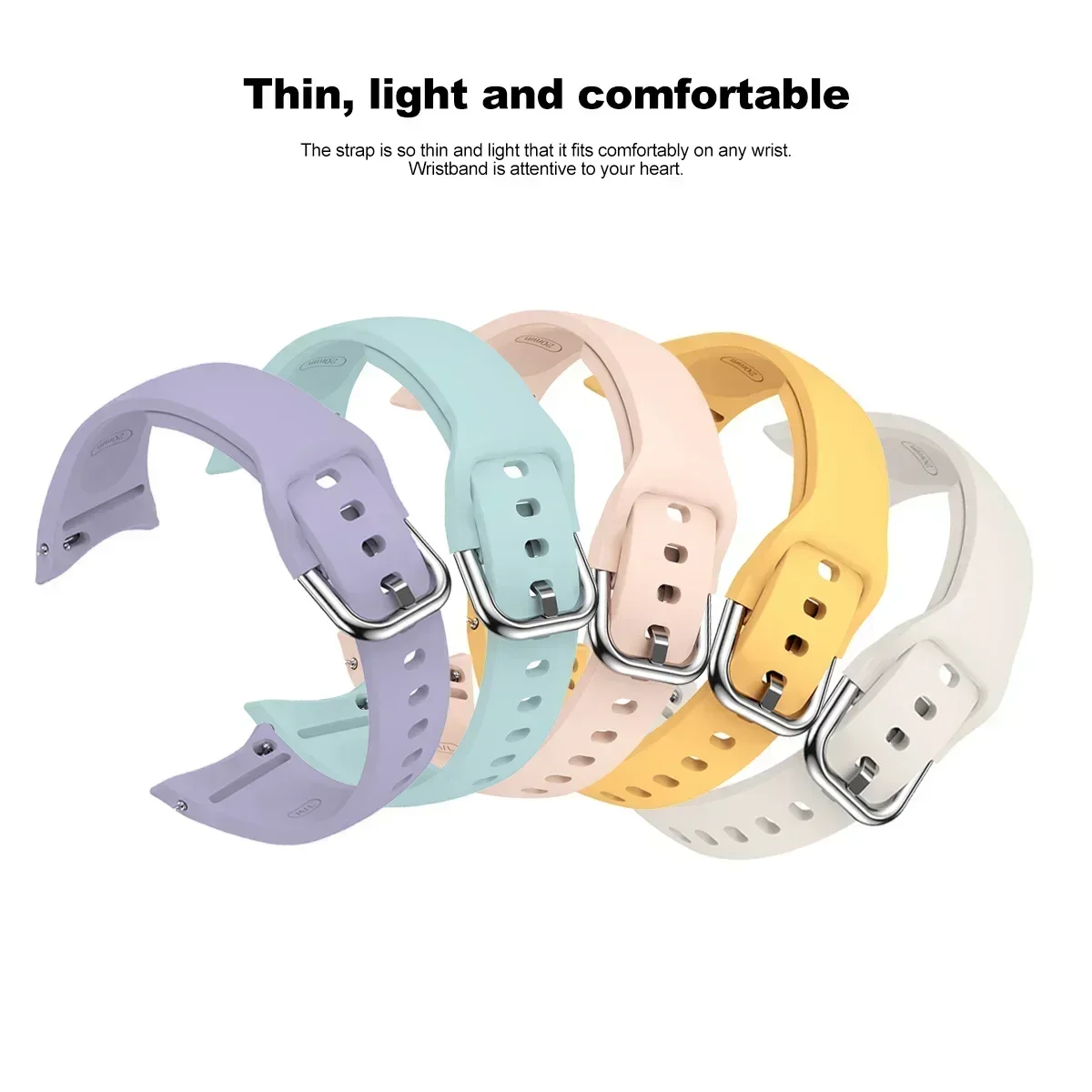 No Gaps Slim Silicone Strap For Samsung Galaxy Watch 6/5/4 40mm 44mm 4 6 Classic 42 46mm 43 47mm Band for Watch 5pro 45mm