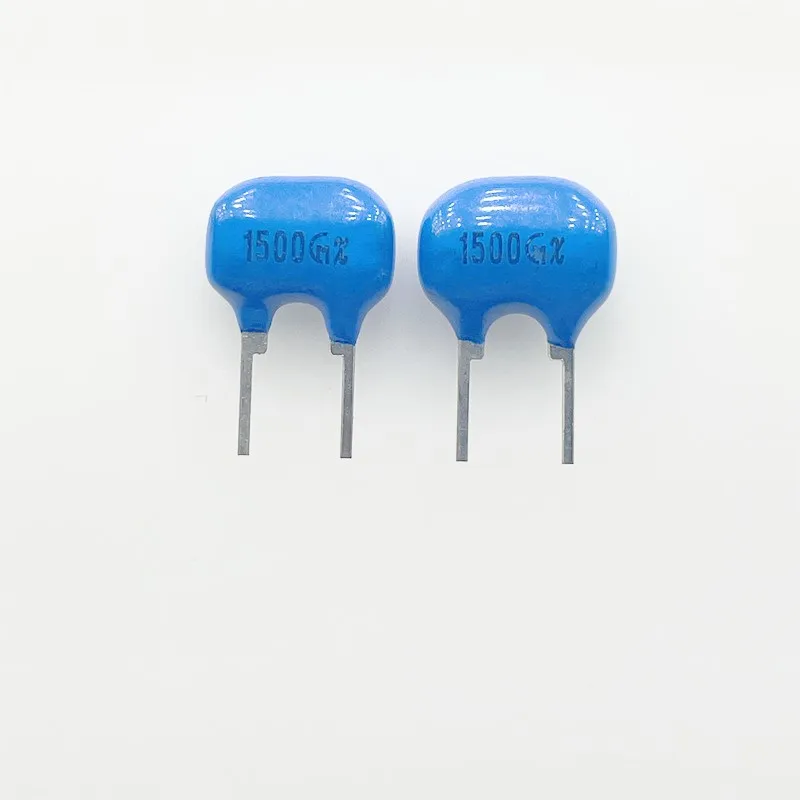 50PCS/  ceramic crystal oscillator CSA1.500MK 1.5MHZ 1.5M in-line blue two-pin filter