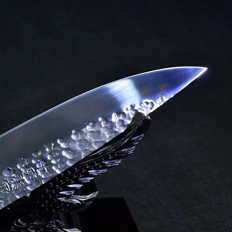 Longquan ghost writer with a small kitchen knife light hand forging and slicer blade edge kitchen knife retro kitchen knife