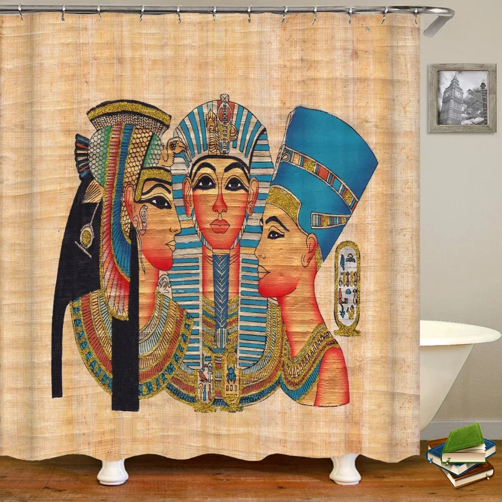 

Ancient Egyptian pharaoh Shower Curtain Egyptian Culture Bathroom Home Decoration Waterproof Polyester Shower Curtain