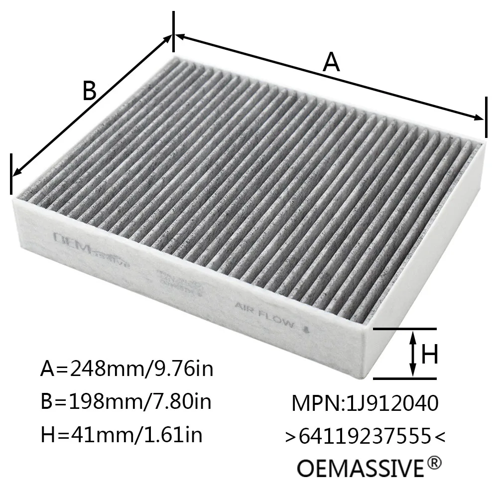 64119237555 Cabin Air Filter For Alpina B3 B4 D3 D4 BMW 1 2 3 4 Series F20 F21 F23 F22 F87 F30 F35 F80 F34 F31 F33 F83 F32 F82