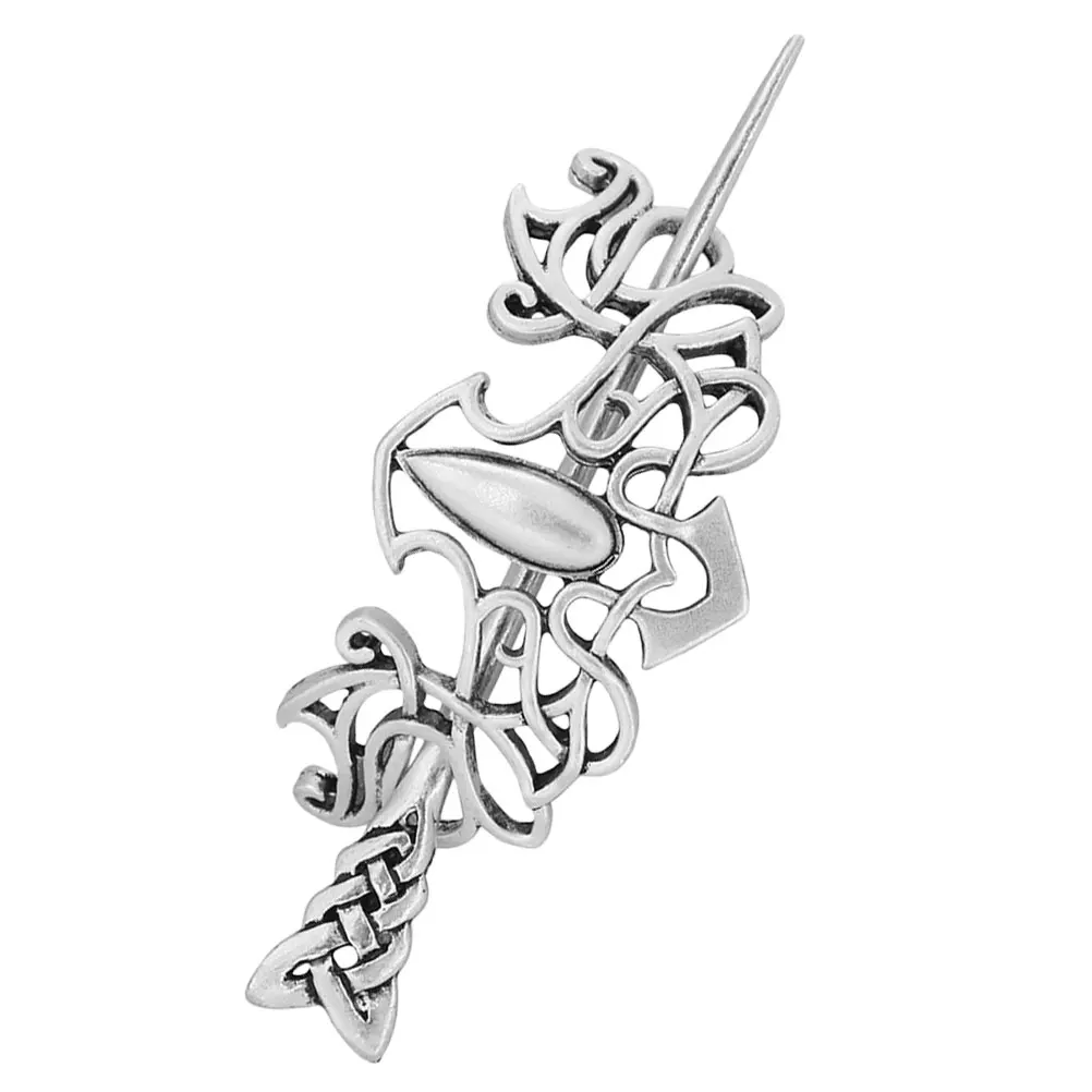 

Elegant Viking Hairpins Retro Hair Sticks Durable Zinc Alloy Cuff Pins Norse Dragon Style Hair Accessories for Women Wedding