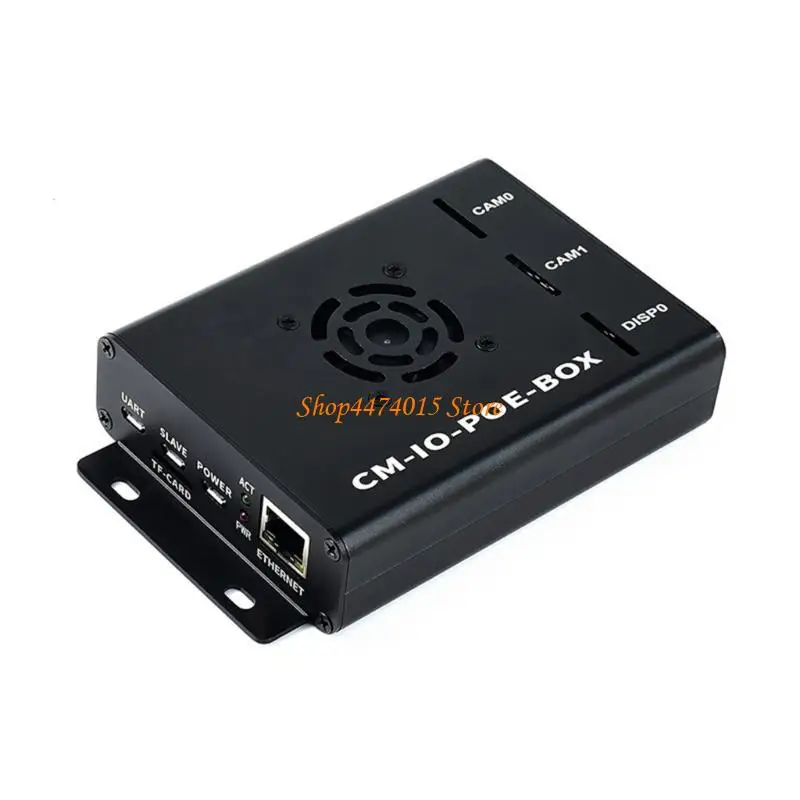 

K1AA Multifunctional POE Expansion Board Mini Host Module POE Metal Box for RPi CM3/3+ Compute Module with Cooling Fan