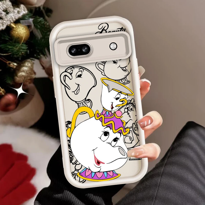 Beauty And Beast Anime For Google Pixel 9 8A 8 7 7A Pro XL 5G Eye Ladder Phone Case Soft TPU Shockproof Cover Cover Phone Case