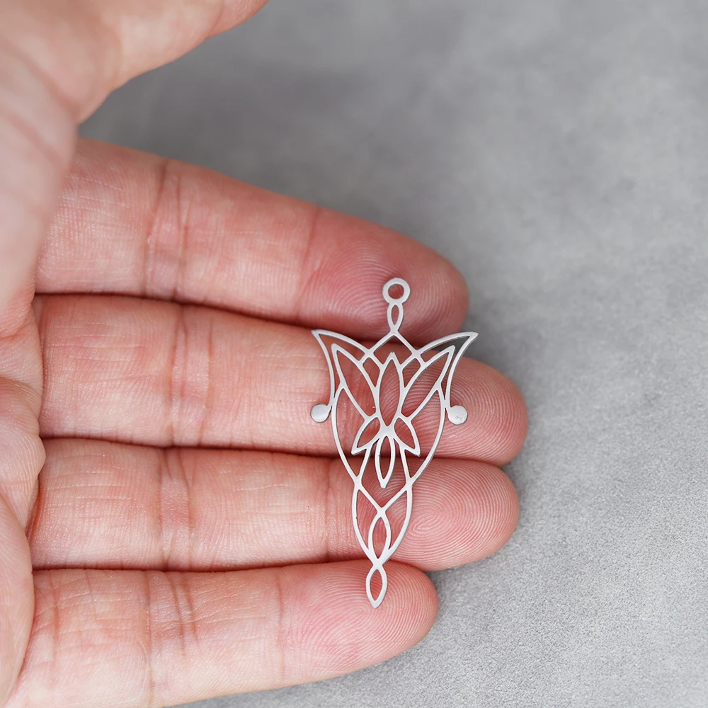 3pc Art Line Butterfly Sword Stainless Steel Pendant Charms for Jewelry Making DIY Craft Vintage Tassels Earrings Necklace Women