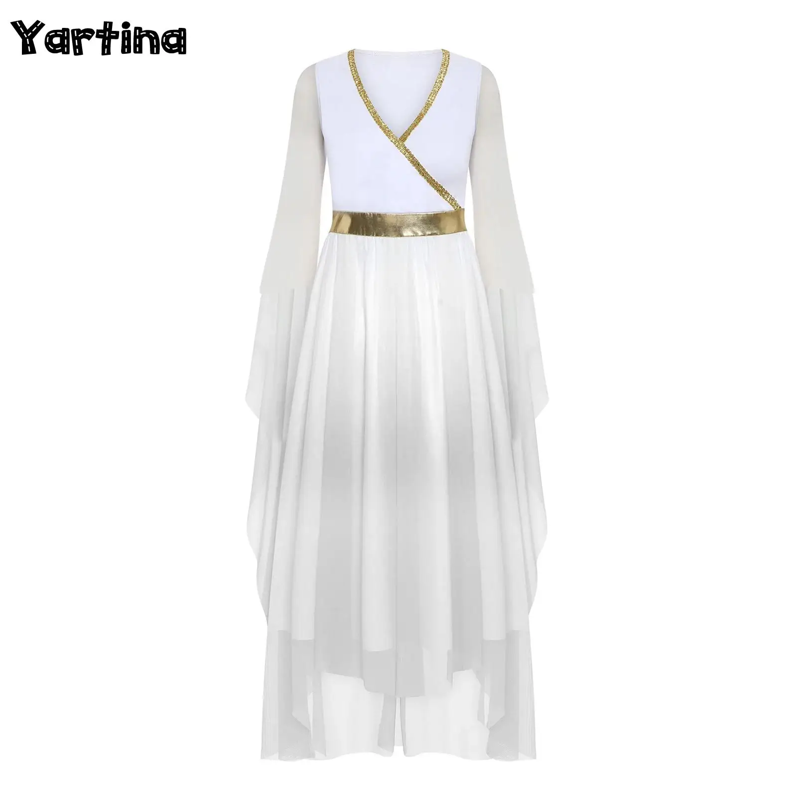 

Women Ancient Greek Queen Princess Cosplay Costume Beauty Gradient Classical Lyrical Dance Tunic Dress Halloween Cosplay Outfits