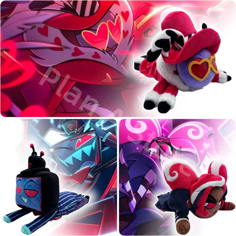 

﻿ Плюшевая игрушка-подушка 2026 Hot Hazbin Hotel Plush Vox Val Velvette 3V: Милая аниме-фигурка, мягкая подушка-игрушка, подарок для детей