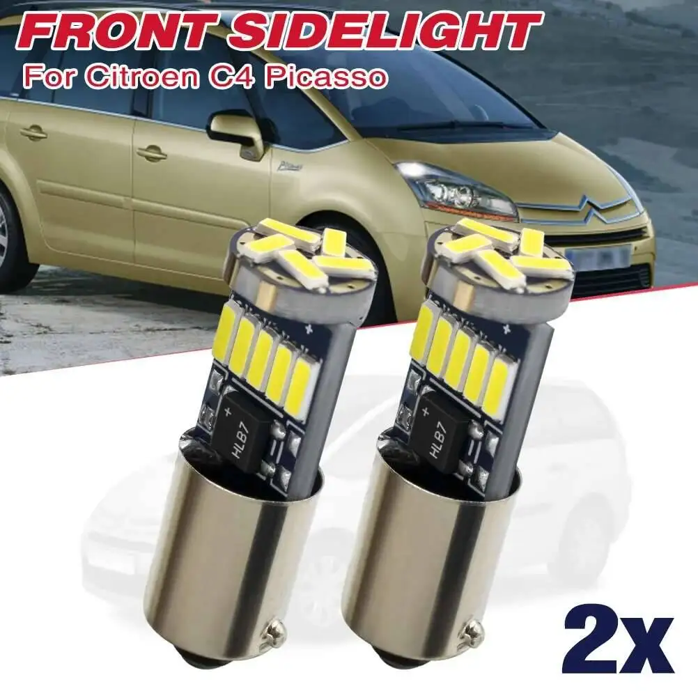 

2X For Citroen C4 Grand H6w Bax9s Ba9s 15Smd 4014 Front Sidelight Smd Led Parking Light Headlamp Bulbs Xenon White