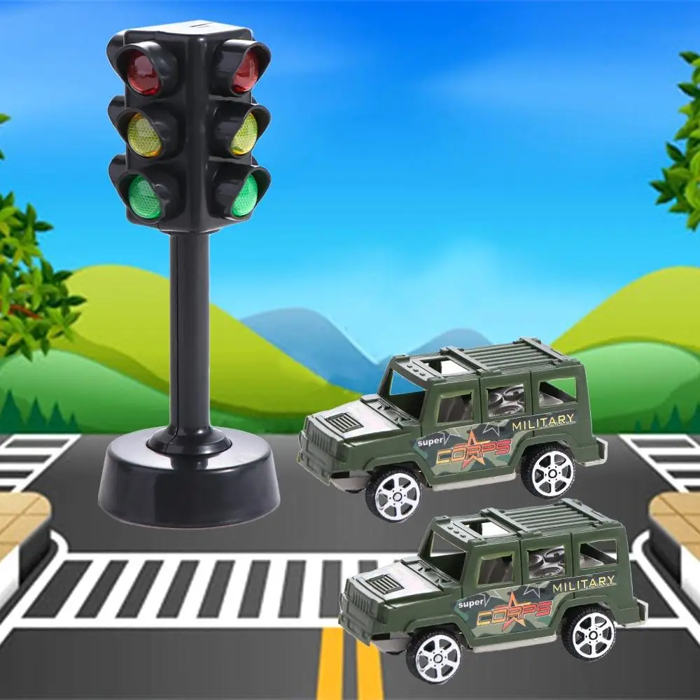 Early Educational Mini Traffic Light Crosswalk Light Mini Model Road Light Traffic Safety Signal Traffic Light Toys