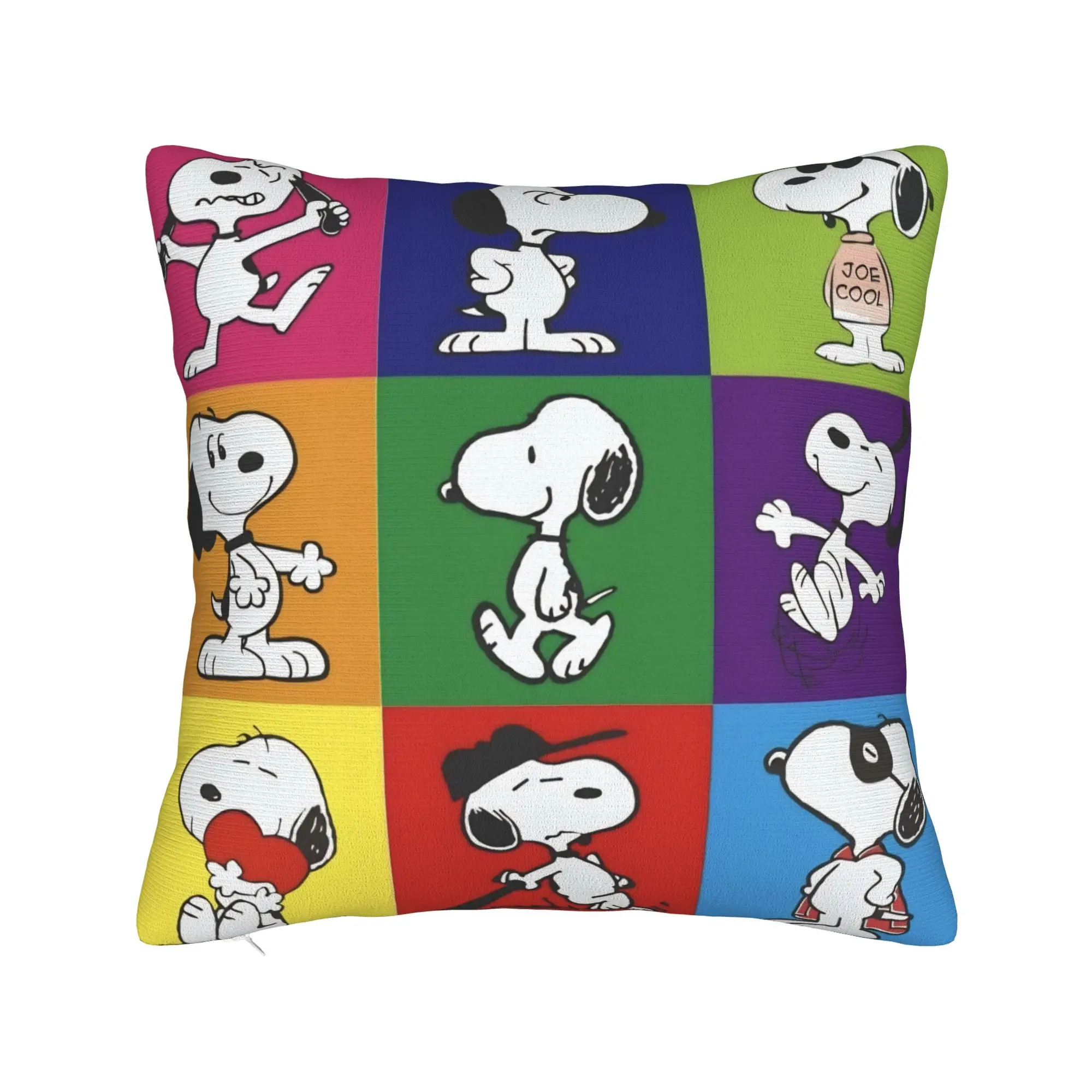 Lovely Dog S-Snoopys Square Pillowcases Polyester Car Colorful Cushion Cover Creative Decorative Pillow Cover 45*45