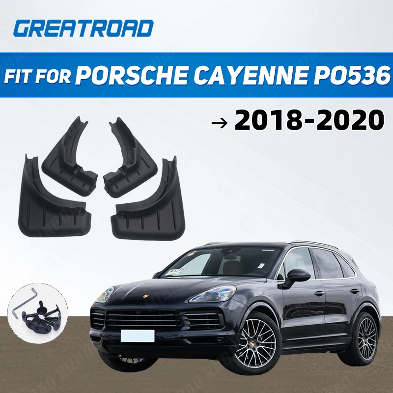 

High Quality ABS Plastics Automobile Fender Mudguards Mud Flaps For Porsche Cayenne PO536 2018 2019 2020