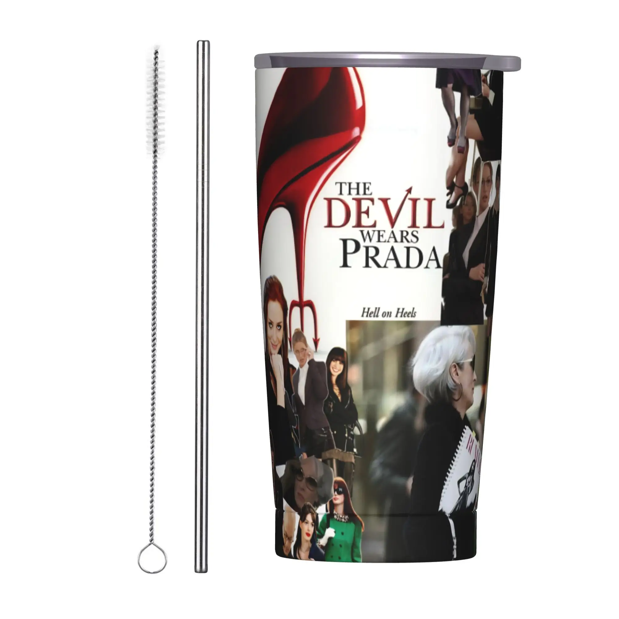 The Devil Wears Pradas 2 Moive Tumbler Vacuum Insulated  Coffee Cups Vacuum Flask Car Mugs Water Bottle 20oz