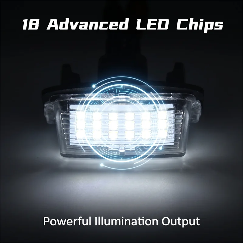 2pcs LED License Number Plate Light Lamp For Toyota Camry Corolla Prius Yaris Highland Avalon Auris Vios Esquire EZ Noah Proace