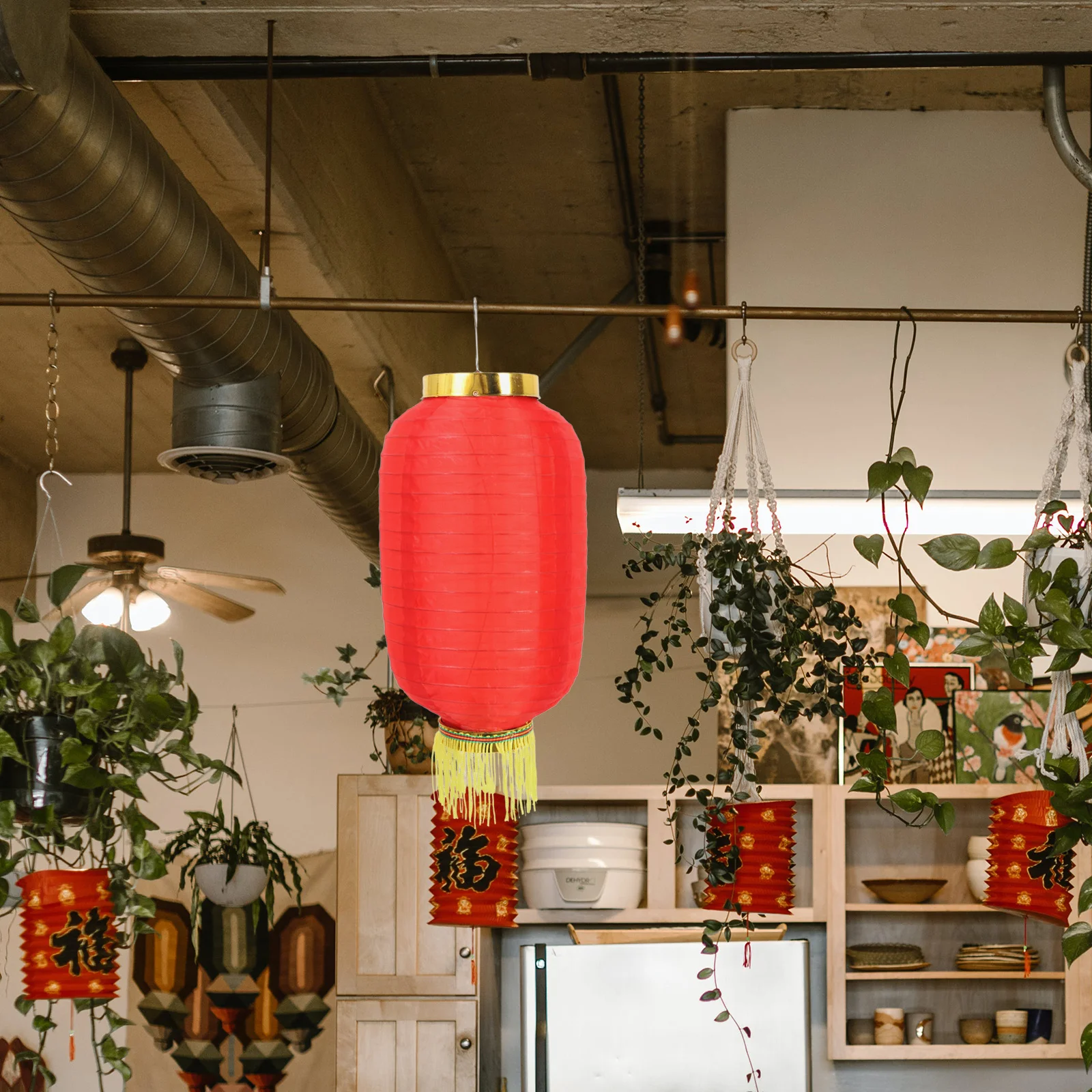 

Foldable Fabric Lantern Style Hanging Decorative Light For Festivals Outdoor Indoor Party Tea House Hotel Lunar New Year