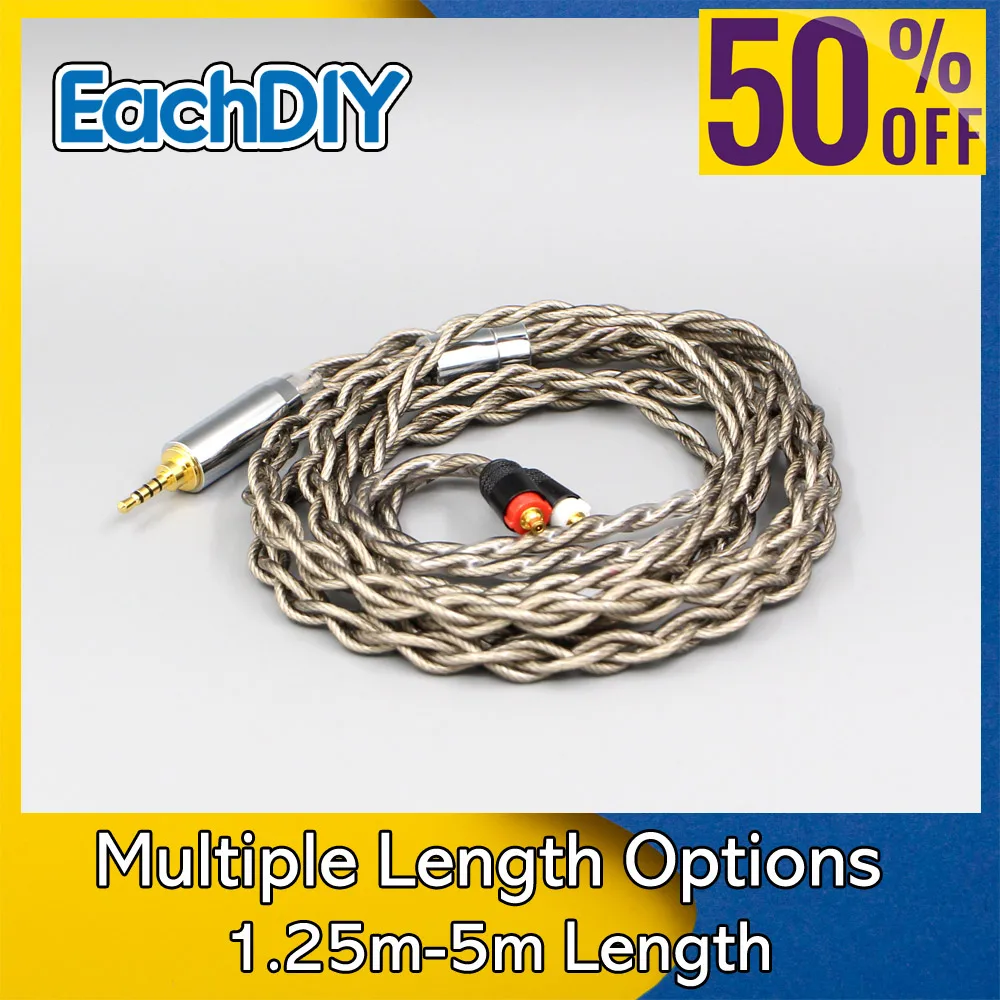 

99% Pure Silver + Graphene4 Core Silver Plated Shield Earphone Cable For Sony XBA-H2 XBA-H3 XBA-Z5 xba-A3 xba-A2 7931