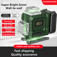 Mini Laser Level Green 3D/4D 12/16 Lines Horizontal and Vertical 360° Self-Leveling Cross Green Laser Beam Lines Laser level