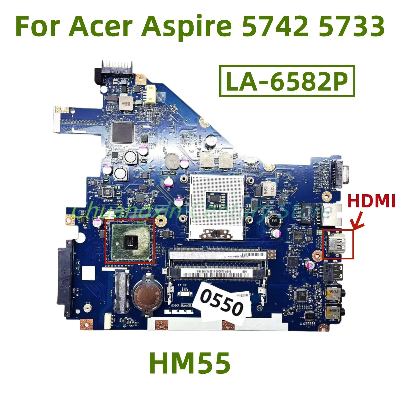 For Acer Aspire 5742 5733 Laptop Motherboard LA-6582P With HM55 Chipset UMA DDR3 100% Tested Fully Work