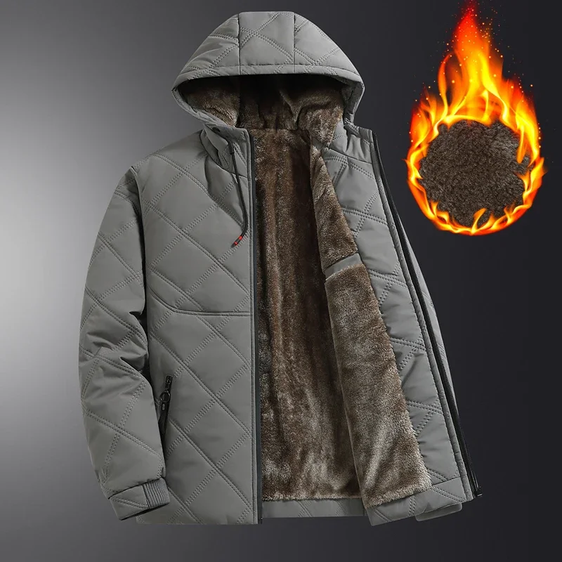 شتاء جديد الرجال مقنعين سترة قصيرة دافئة سستة جيب سترة الرياضة في الهواء الطلق الترفيه ملابس العمل الذكور يندبروف سترات قطنية #1