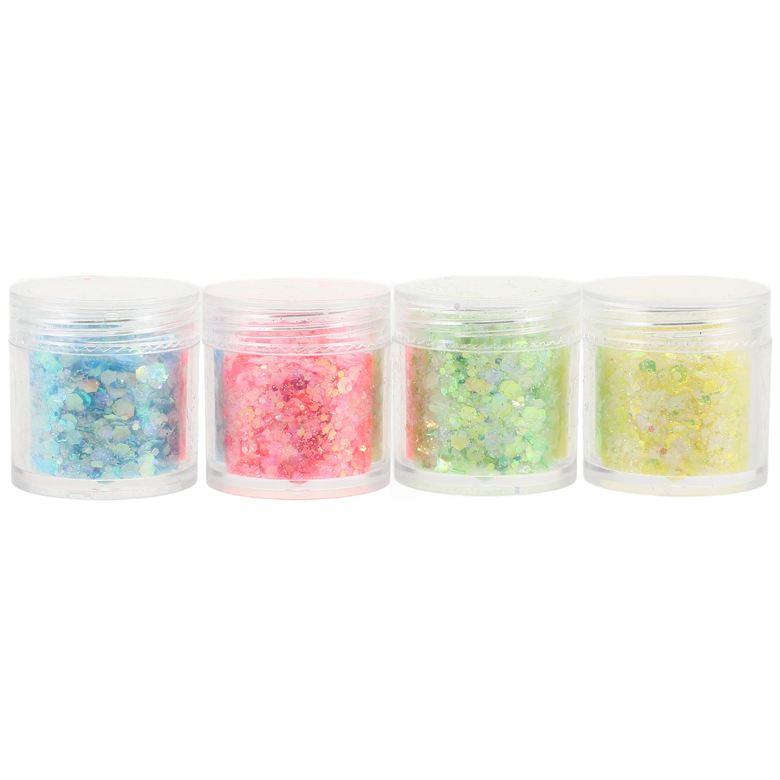 

4pcs Night Glow Charms Sequins Fine For Nails Festival Makeup Body Diy Manicure Decors Nail Glitter Flakes Nail Supplies Rave
