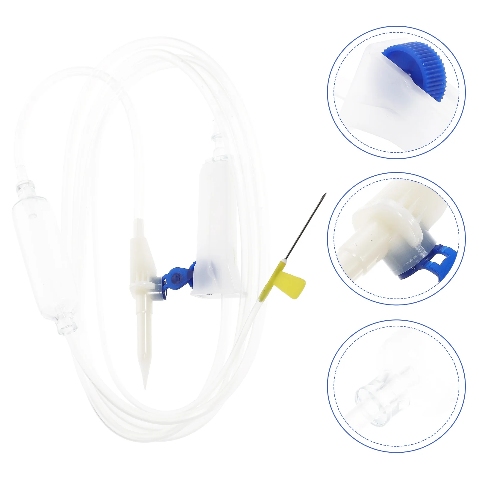 25 Pcs Disposable Infusion Set Veterinary Tube Needle Extension Hose Normal Saline Iv Bag 1000ml Catheter Hoses Needles