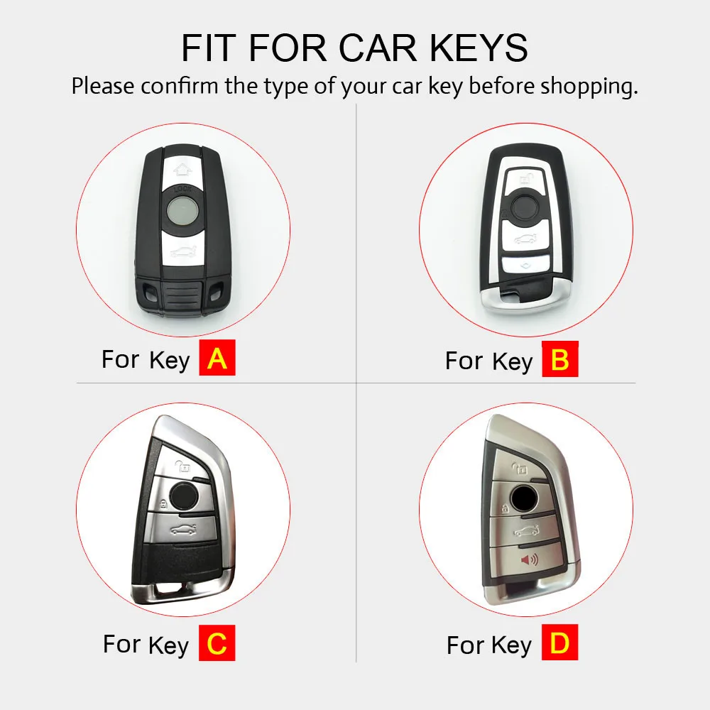 Leder Auto Schlüssel Abdeckung Tasche Für BMW E90 E60 E70 E87 1 3 5 6 Serie M3 M5 X1 X5 X6 Z4 Smart Fernbedienung Fobs Shell Fall Auto Zubehör – Detail 1