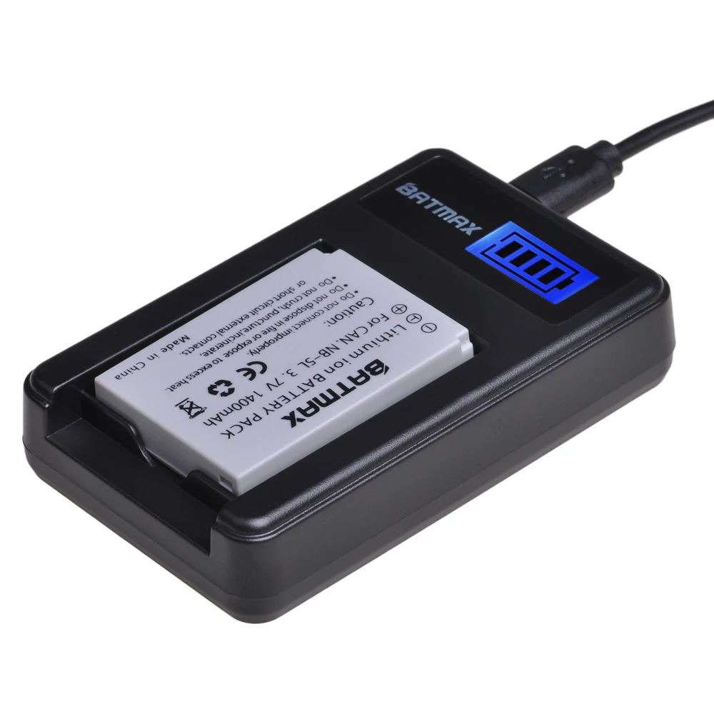 2 Stuks 1400mAh NB-5L NB 5L NB5L Oplaadbare li-ion Camera Batterij + LCD USB Lader voor Canon 900 Ti SD790 IS SD950 SD900 SD990 z1