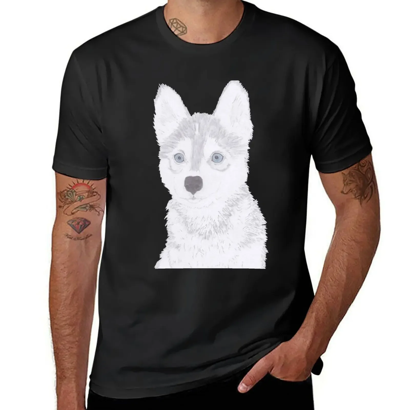 Siberian Husky T-Shirt basketball graphic tees rapper graphic tees plus size clothes shirts men graphic