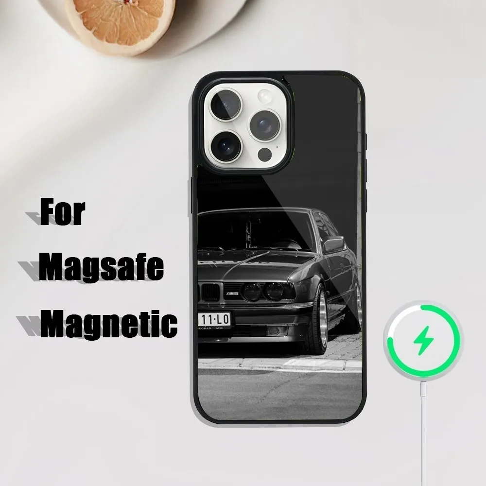 حافظة هاتف للسيارة B-BMW E20 E30 E36 لهواتف iPhone 16,15,14,13,12,11,Plus,Pro,Max Mini Magsafe شحن لاسلكي مغناطيسي