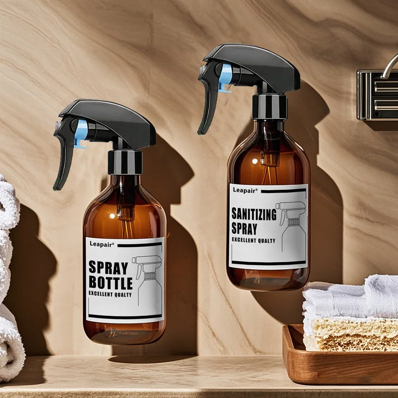 With Label Refillable Spray Bottle 500ml Refillable Mist Sprayer Empty Sanitizing Bottle for Home Cleaning Plant Watering